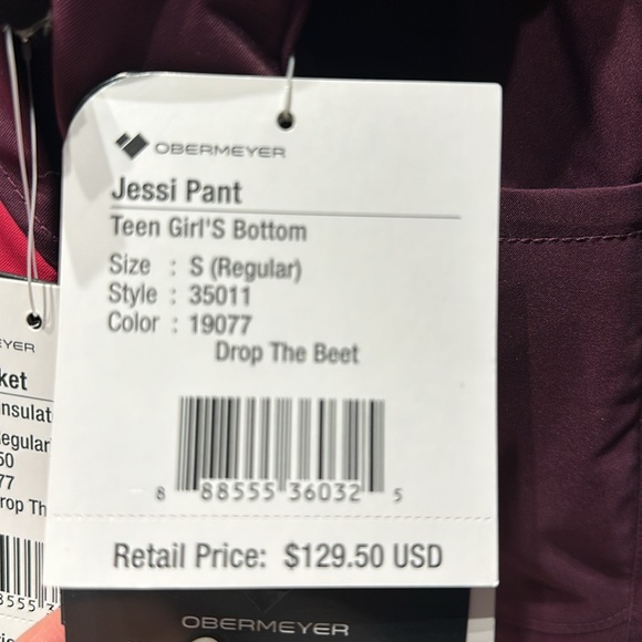 Teen Girl’s ski jacket & pant. Obermeyer M Tabor jacket and S Jessi pant. NWT - Picture 6 of 6